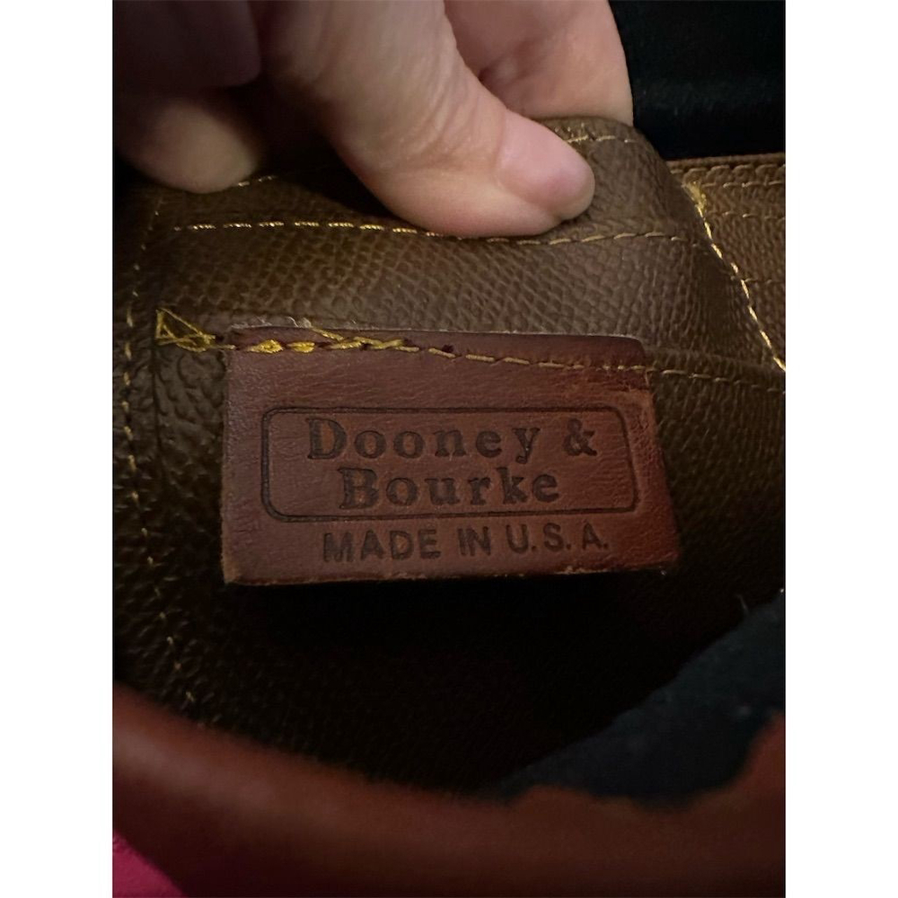 Dooney & Bourke Vintage Equestrian Crossbody Bag Navy Tan Leather - Picture 6 of 8